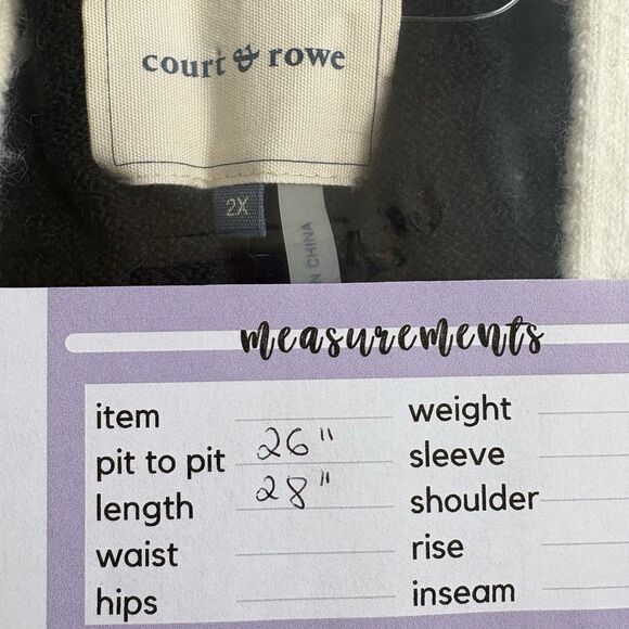 NWT Court & Rowe Merino Wool Alpaca Blend Sweater Cardigan Women's Size 2X - Picture 6 of 6